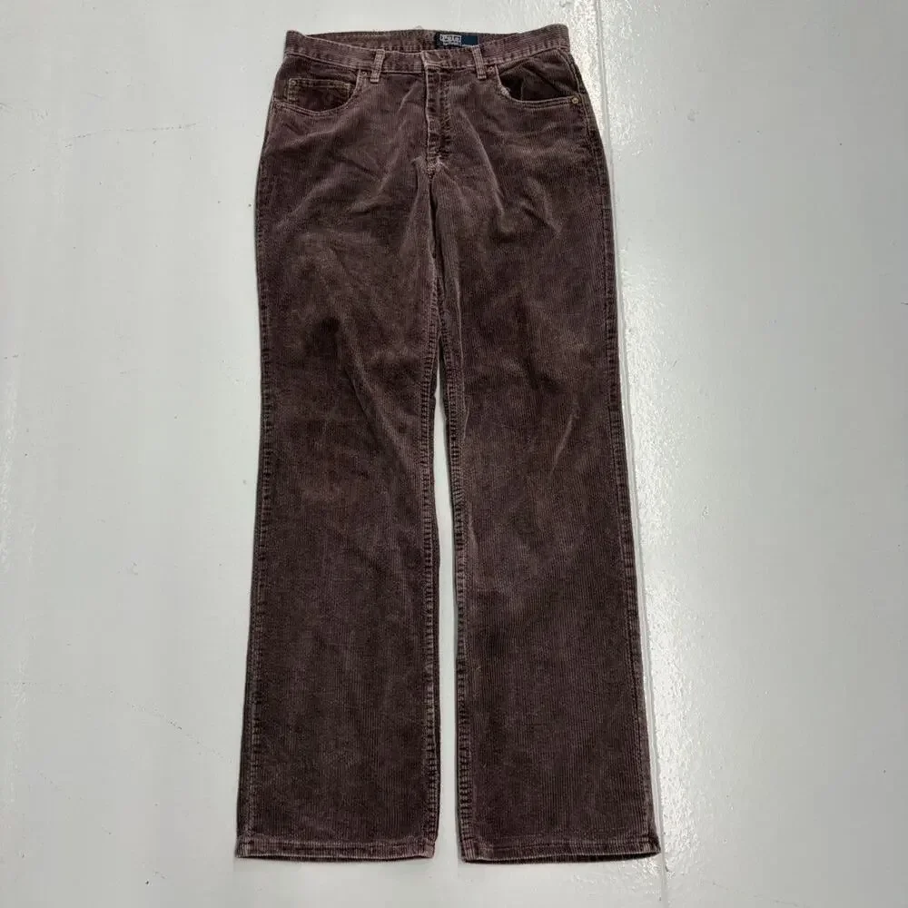 Vintage 70s Polo Ralph Lauren Burgundy Corduroy Pants 33x34